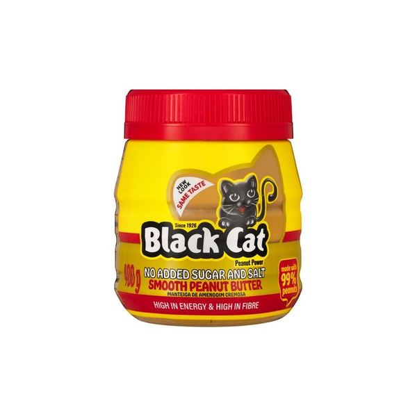 Black Cat Smooth Peanut Butter No Added Sugar or Salt